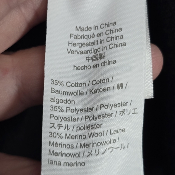 J Crew Ella Black Open Front Longline Blazer Cardigan Duster Sweater , Sz M P - Picture 6 of 8